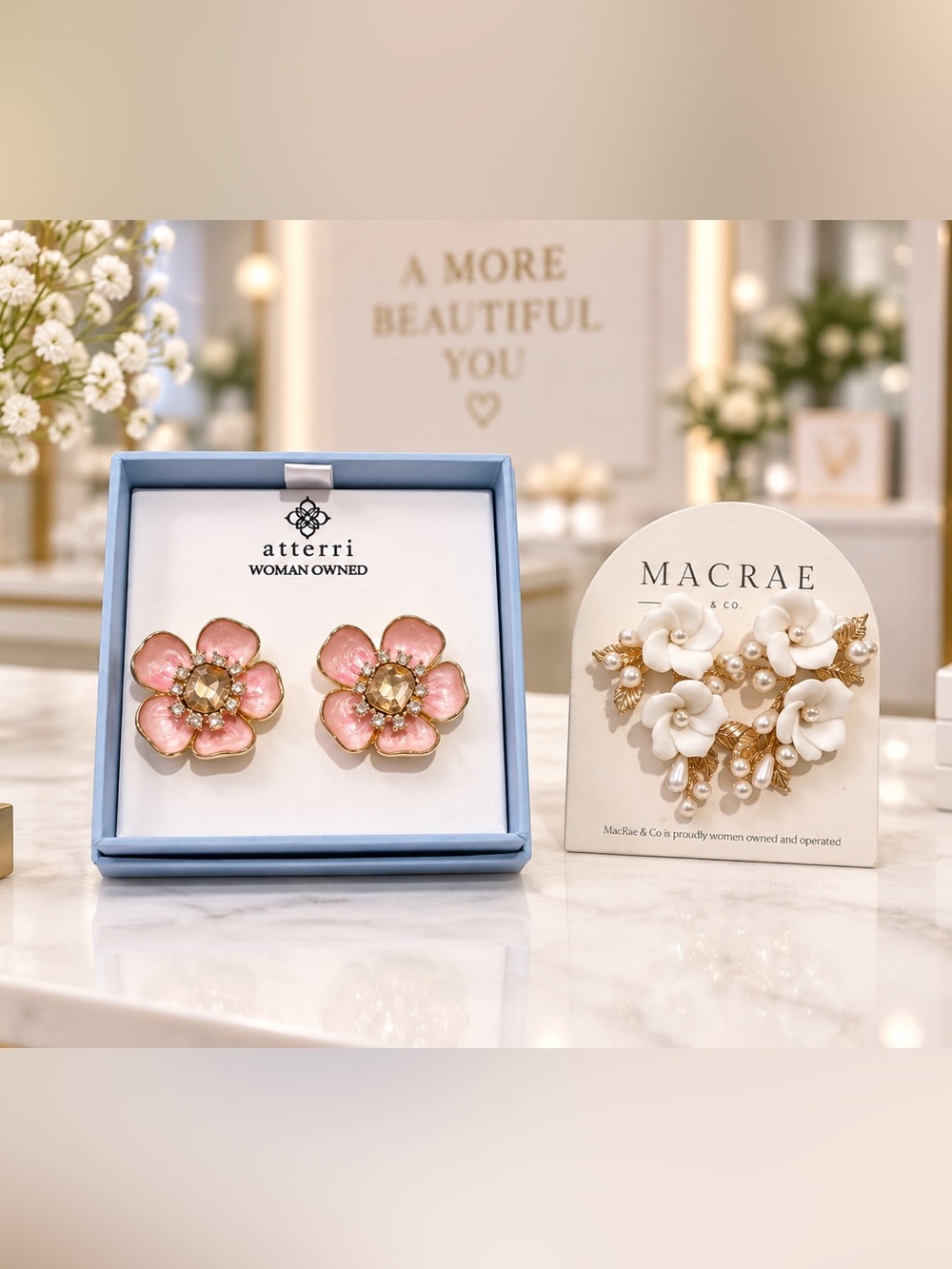 Floral Earrings-New